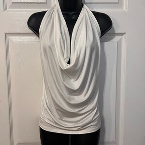 Elegant White Halter Top